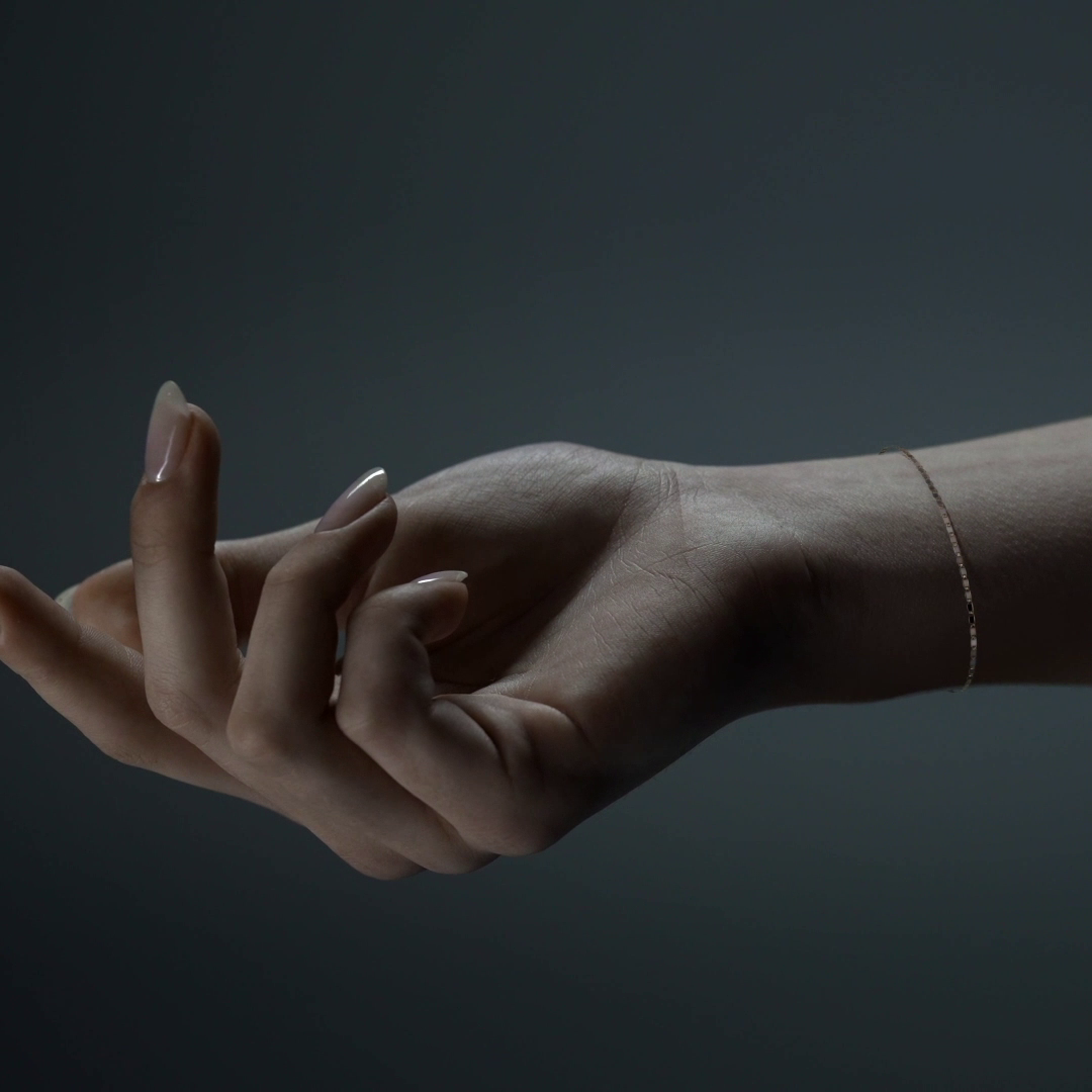 10K Gold Bracelet, Italian Style Valentino | Delicate Bracelet in Yellow Gold or Tricolor