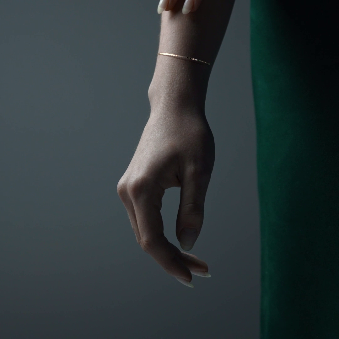 10K Gold Bracelet, Italian Style Valentino | Delicate Bracelet in Yellow Gold or Tricolor