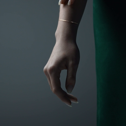 10K Gold Bracelet, Italian Style Valentino | Delicate Bracelet in Yellow Gold or Tricolor