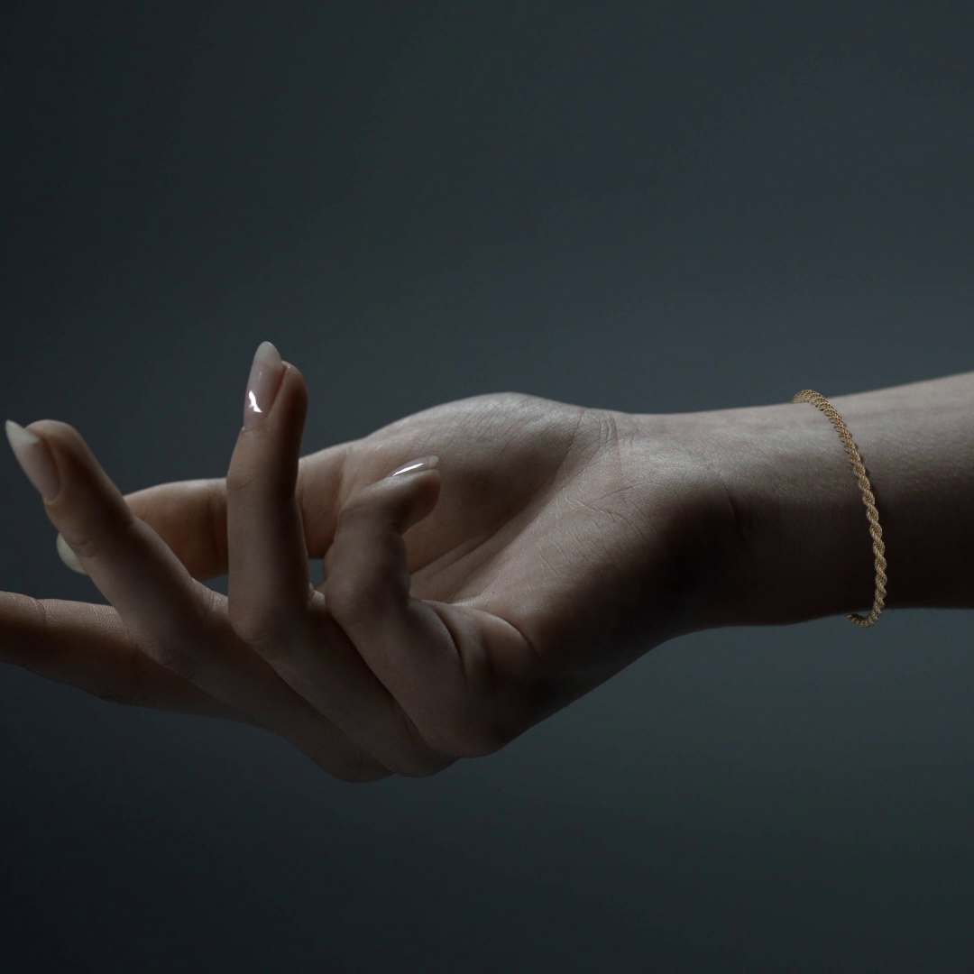 Pulsera de Oro 10K Estilo Torsal Italiano | Brazalete Elegante de Joyería Fina