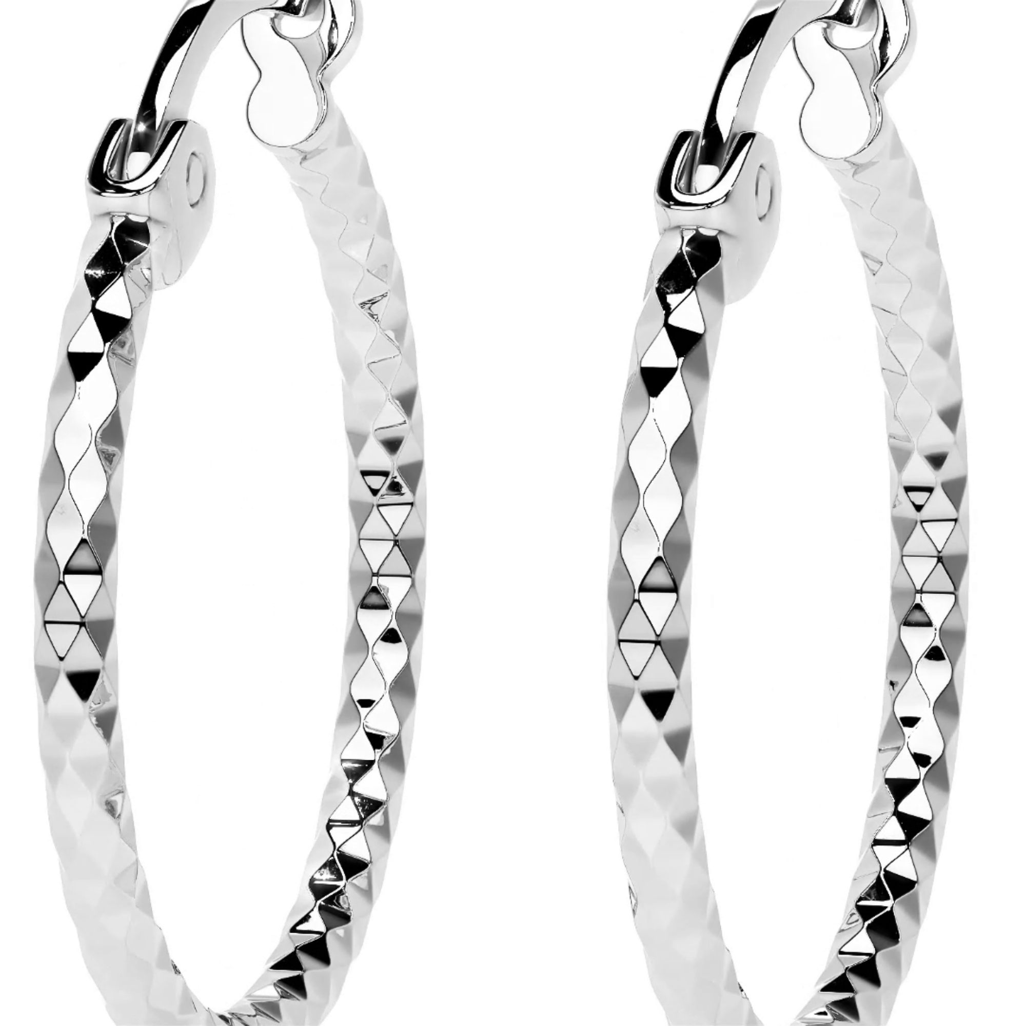 Arete Arracada De Plata 925 Diamantada Panal Para Mujer