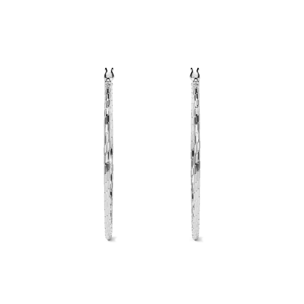 Arete Arracada Diamantada De Plata Ley 925 Para Mujer Estilo Domino