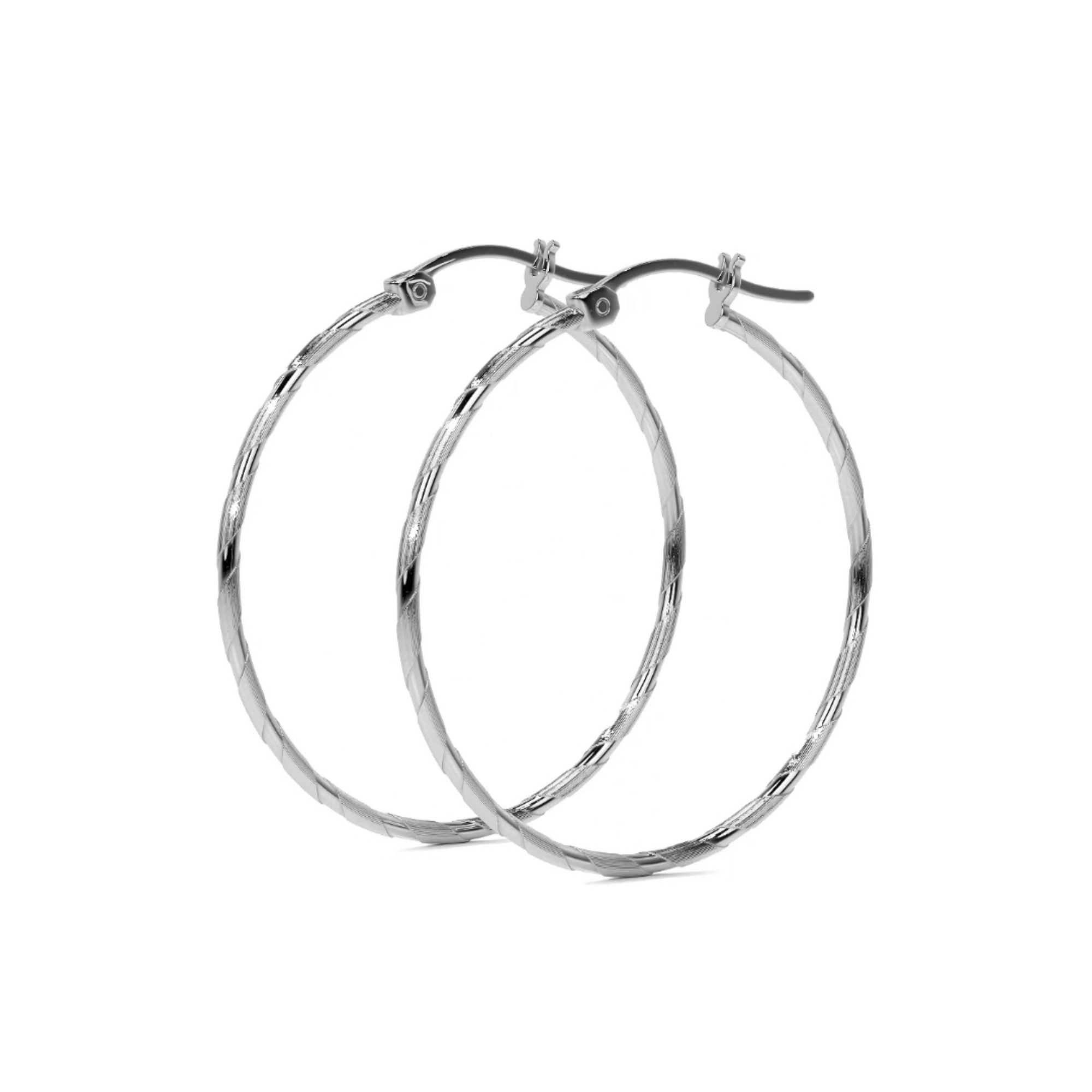 Extra Lightweight 925 Sterling Silver Earrings for Women with Diamond and Blue Cord