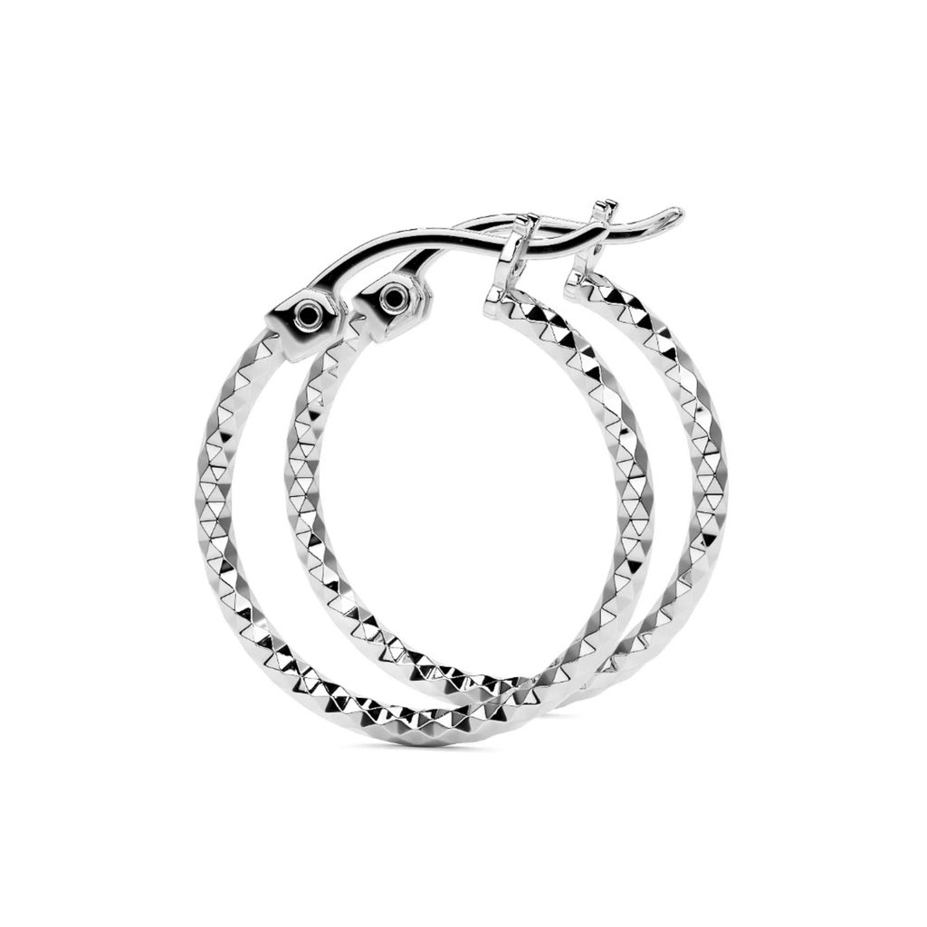 Arete Arracada De Plata 925 Diamantada Panal Para Mujer