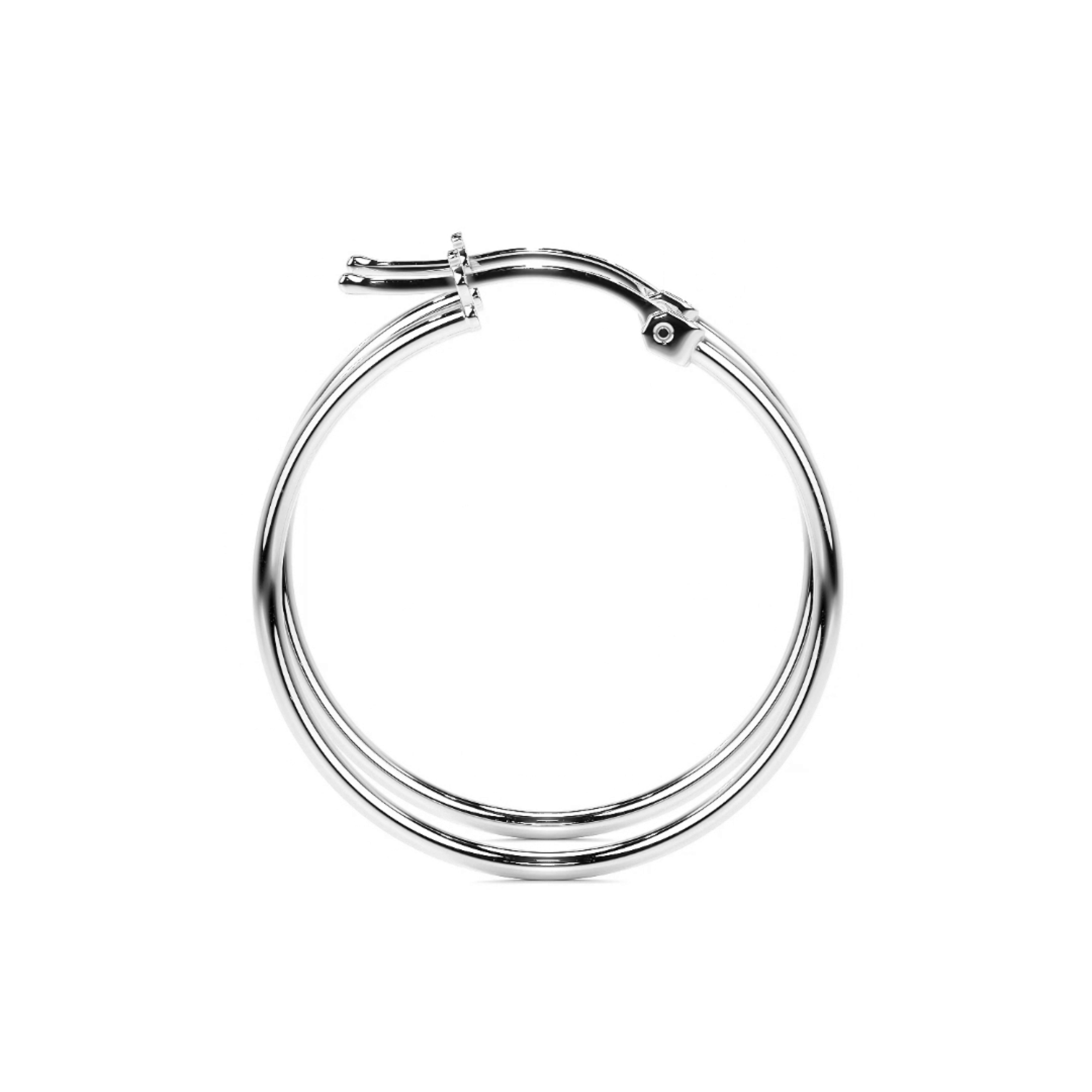 Arete Arracada Ligera Para Mujer Lisa De Plata Ley 925