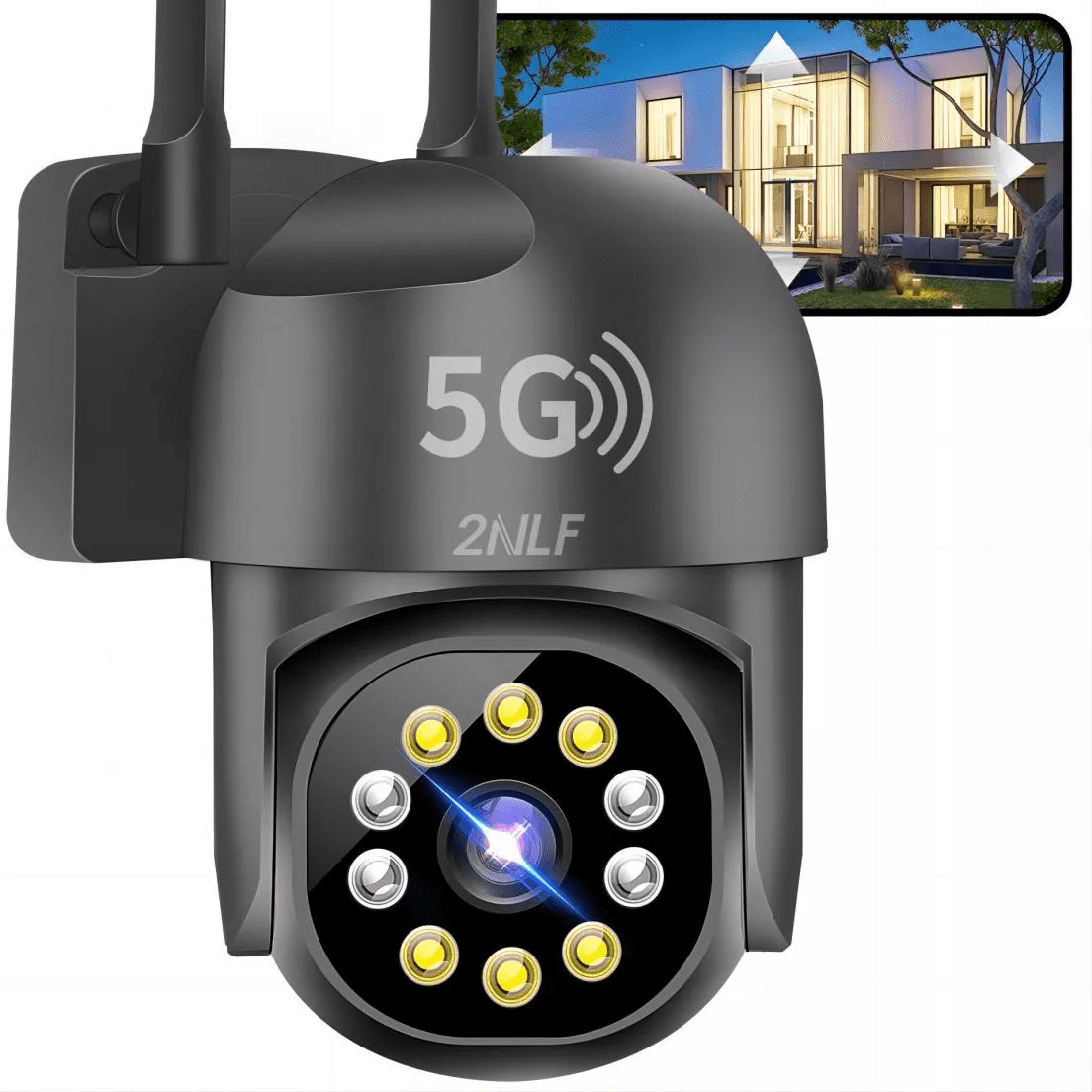 BLOOSOM 5G WiFi 1080p Outdoor Security Camera - Black