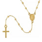 14 Karat Gold Rosary with 3 Tricolor Beads, 50cm