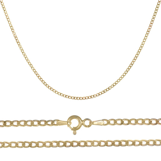 Cadena Italiana De 14k, Estilo Cubana, Calibre 2mm, De 40 Cm