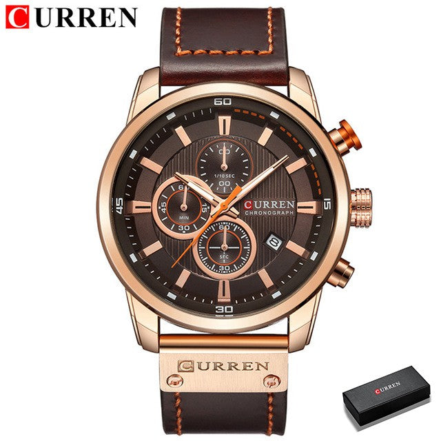 Curren Fashion Quartz Watch for Men, Top Brand Luxury Sports Chronograph Watch, Hodinky 8291 Men's Wristwatch