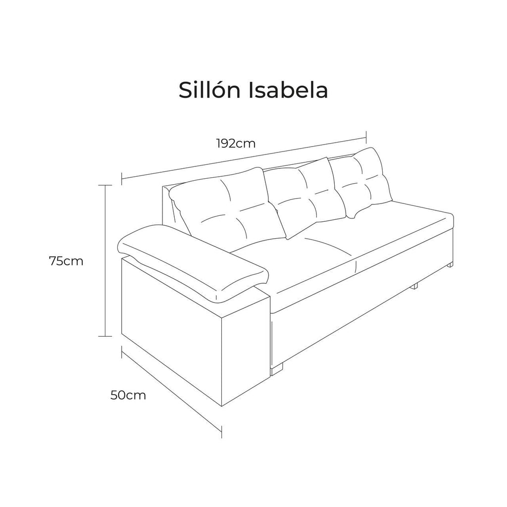 Isabela modular corner sofa (left and right) with included storage chest, Atlas del Descanso, gray color