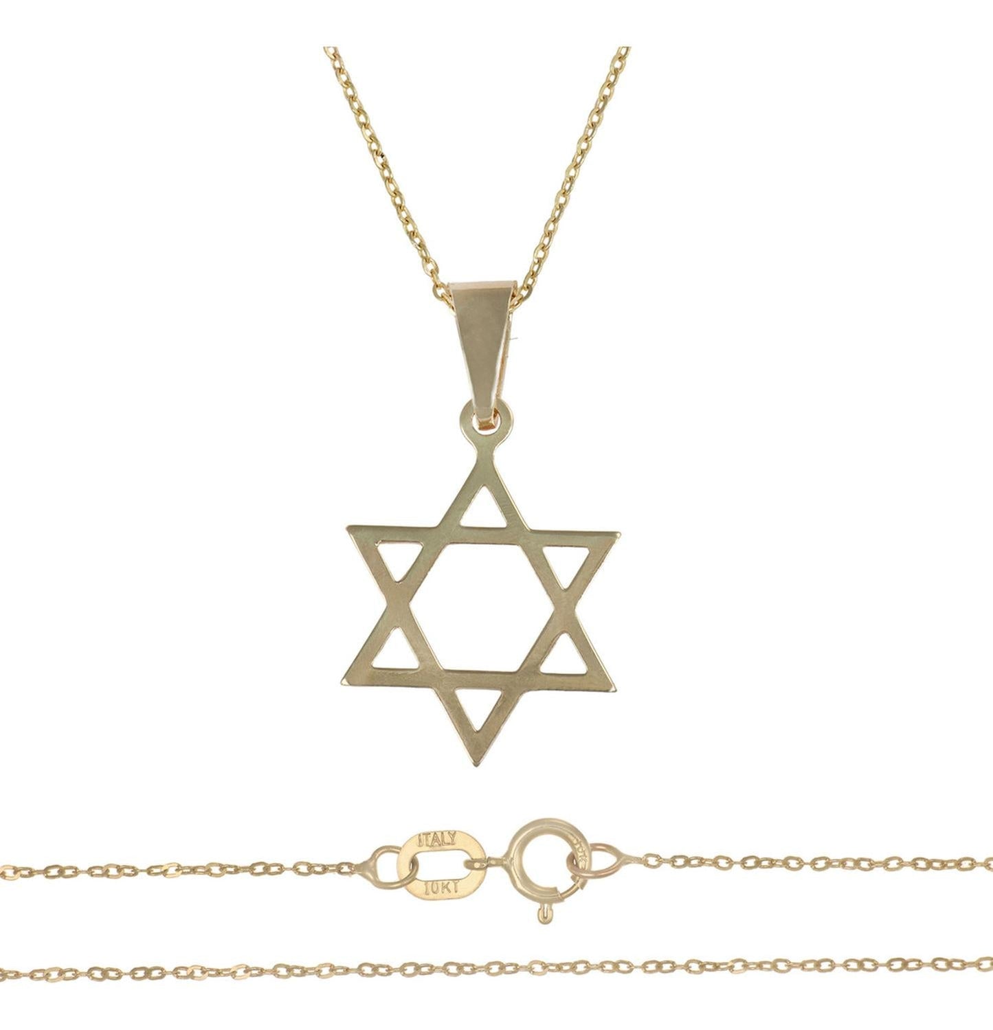 10k Gold Star of David Pendant