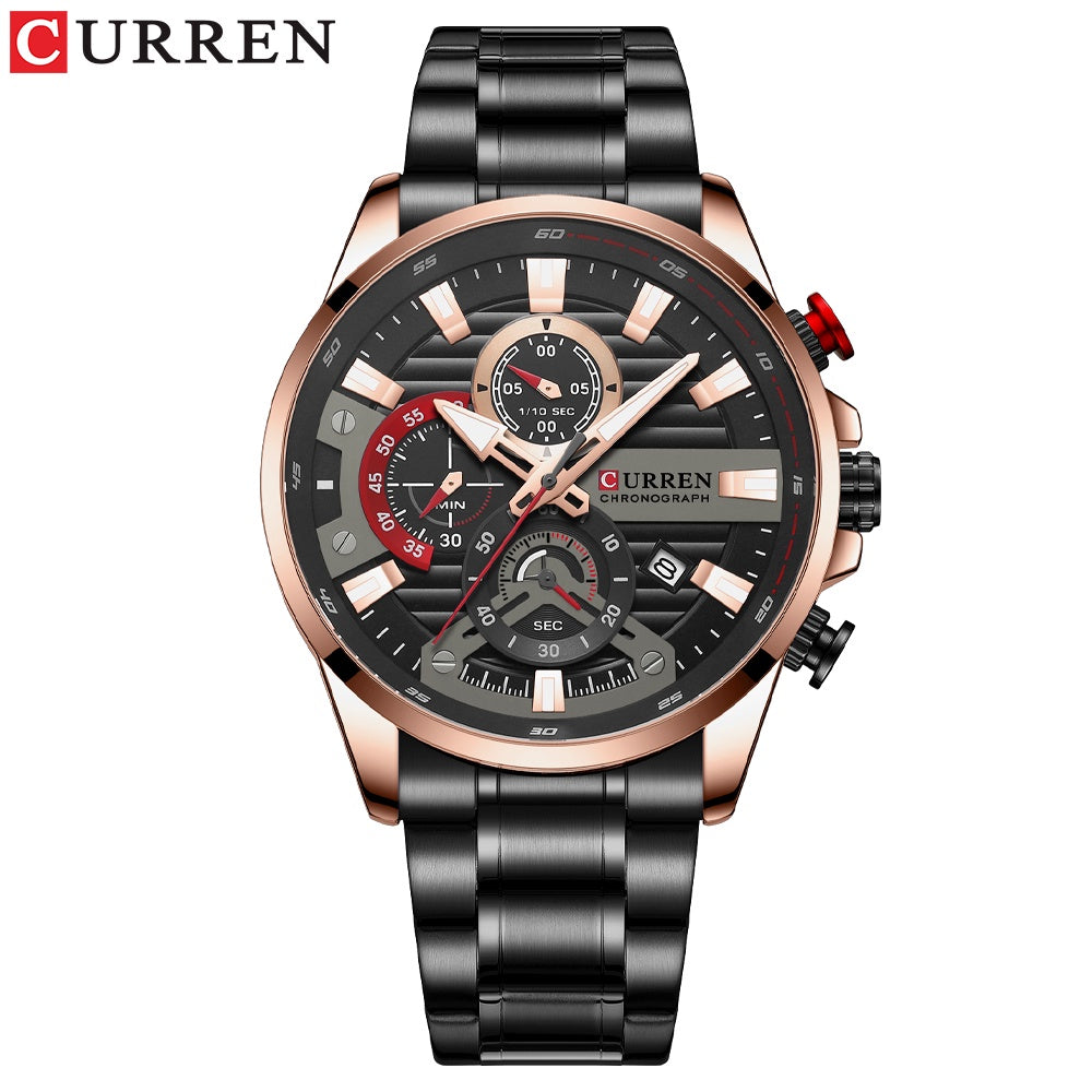 Original CURREN Men's Watch New Fashion Casual Business Retro Military Sports Stainless Steel Quartz Waterproof 8415 x