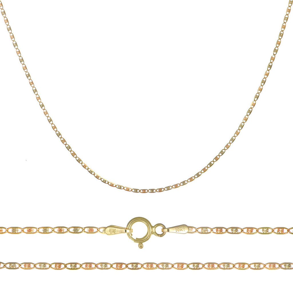 Valentino 10k Gold Chain, 1.3mm Gauge