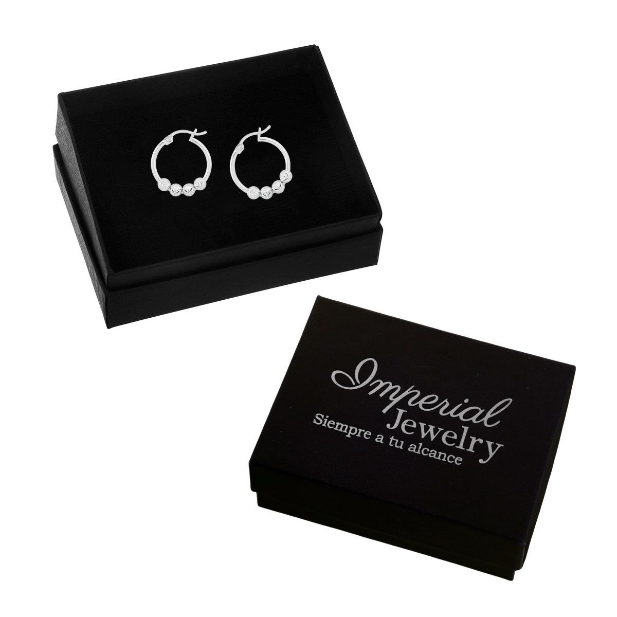 925 Sterling Silver Earring for Women with Diamond Ball