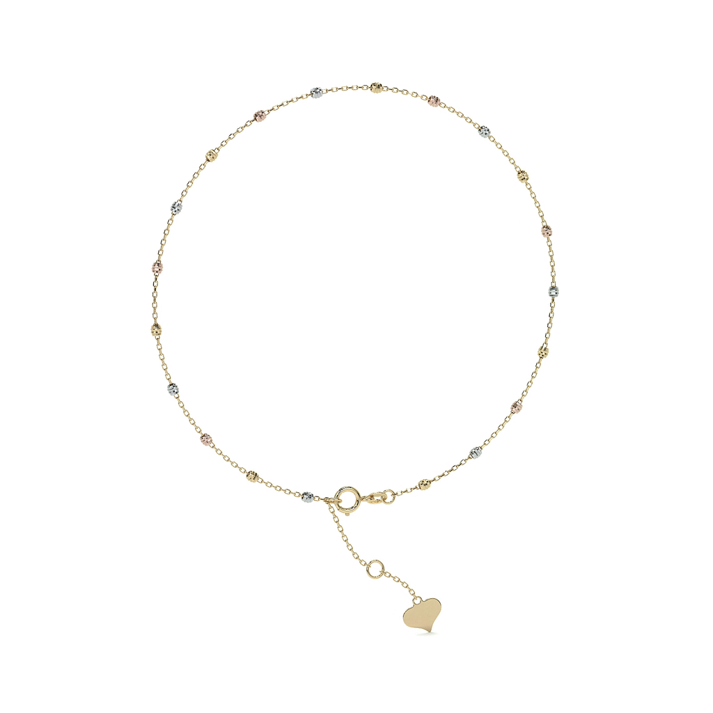 Viviana Adjustable 10K Gold Slave Bracelet with Smooth Ball | Elegant Fine Jewelry Bracelet