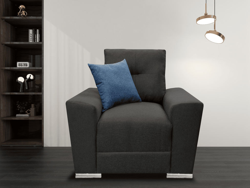 Sala Modular 3-2-1 El Bazar Store Suecia Gris Oxford, Sofa, Love seat y sillon