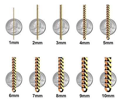 Pulsera Italiana Cubana Hueca De 10 Quilates 6.8mm, 21.5 Cm