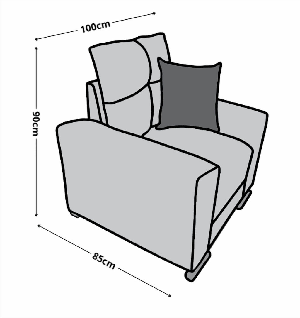 Sala Modular 3-2-1 El Bazar Store Suecia Gris Oxford, Sofa, Love seat y sillon