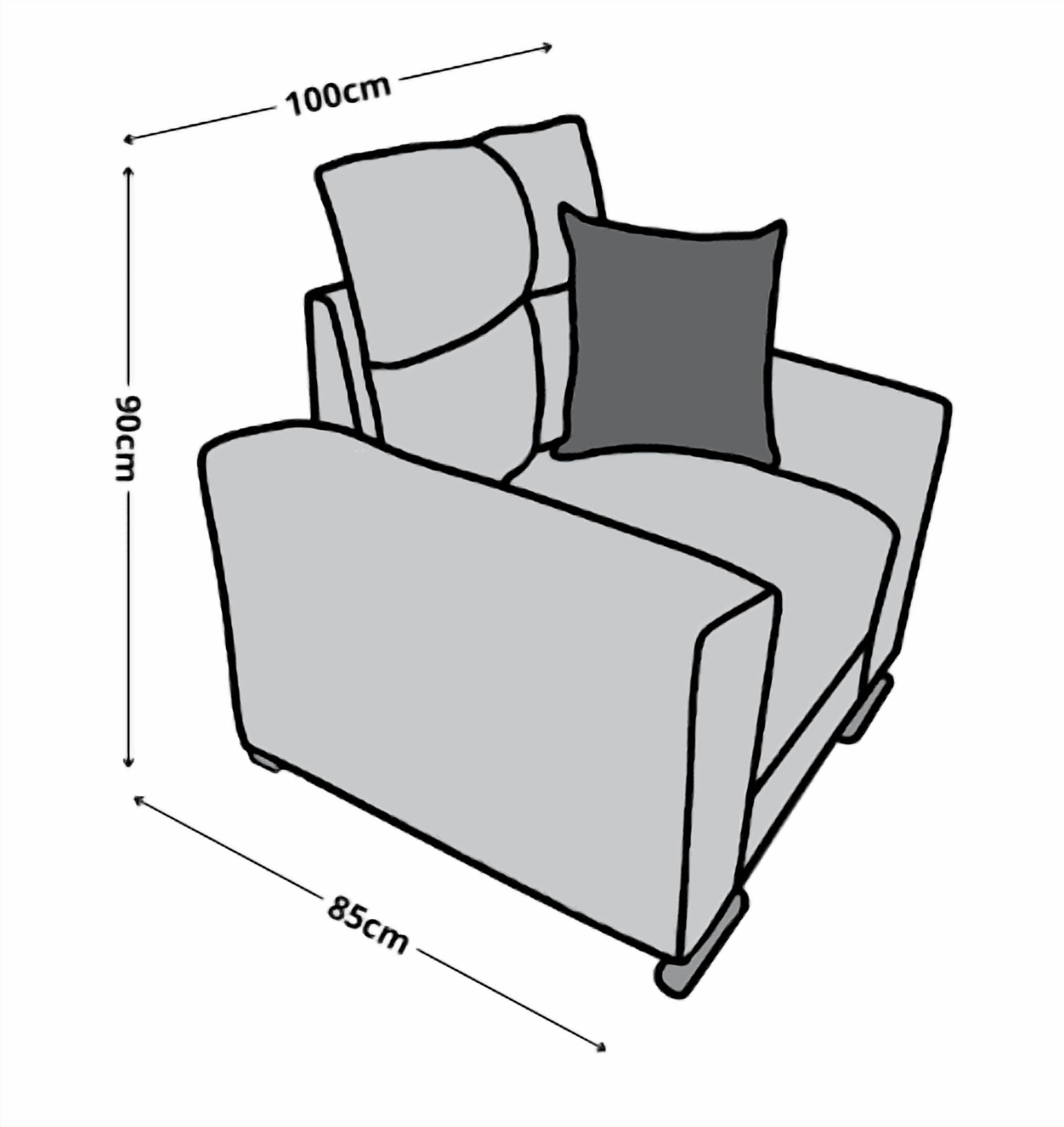 Sala Modular 3-2-1 El Bazar Store Suecia Gris Oxford, Sofa, Love seat y sillon