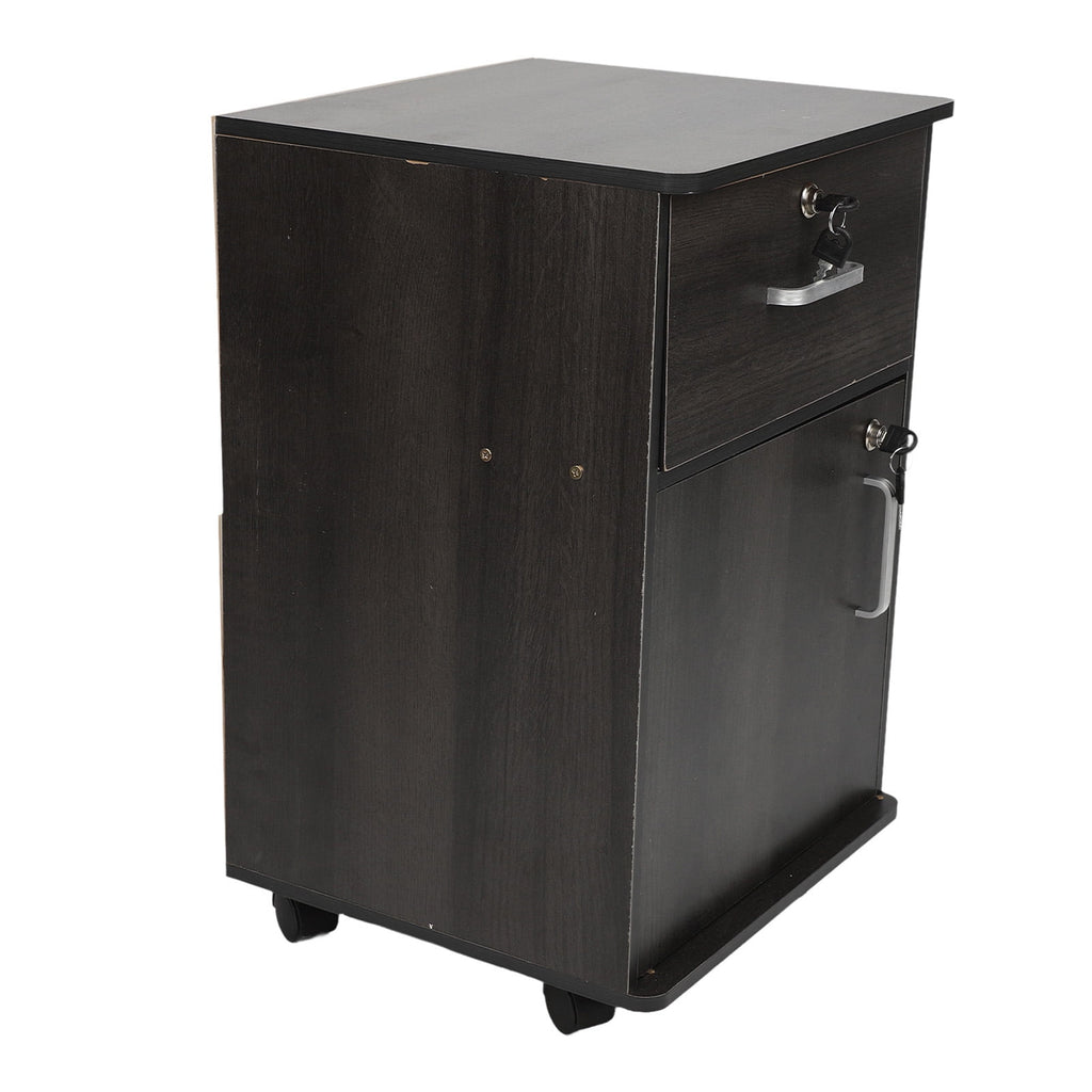 Mobile Filing Cabinet, Under-Desk Rolling Filing Cabinet with Locks and Wheels, Wooden Filing Cabinet for Home Office, 14.57 x 13.39 x 23.23 Inches, Easy to Assemble
