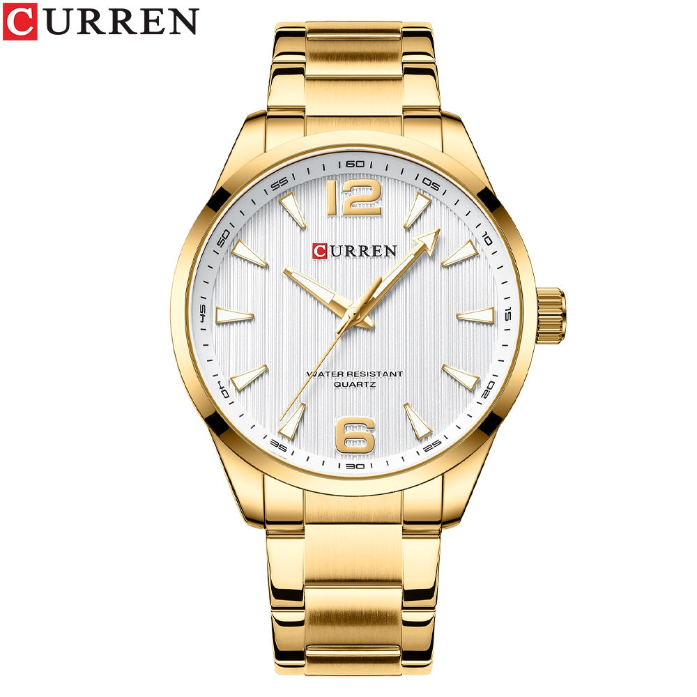 CURREN Men's Watch Original Brand Luminous Hand New Fashion Simple Business Casual Stainless Steel Quartz Waterproof 8434 X