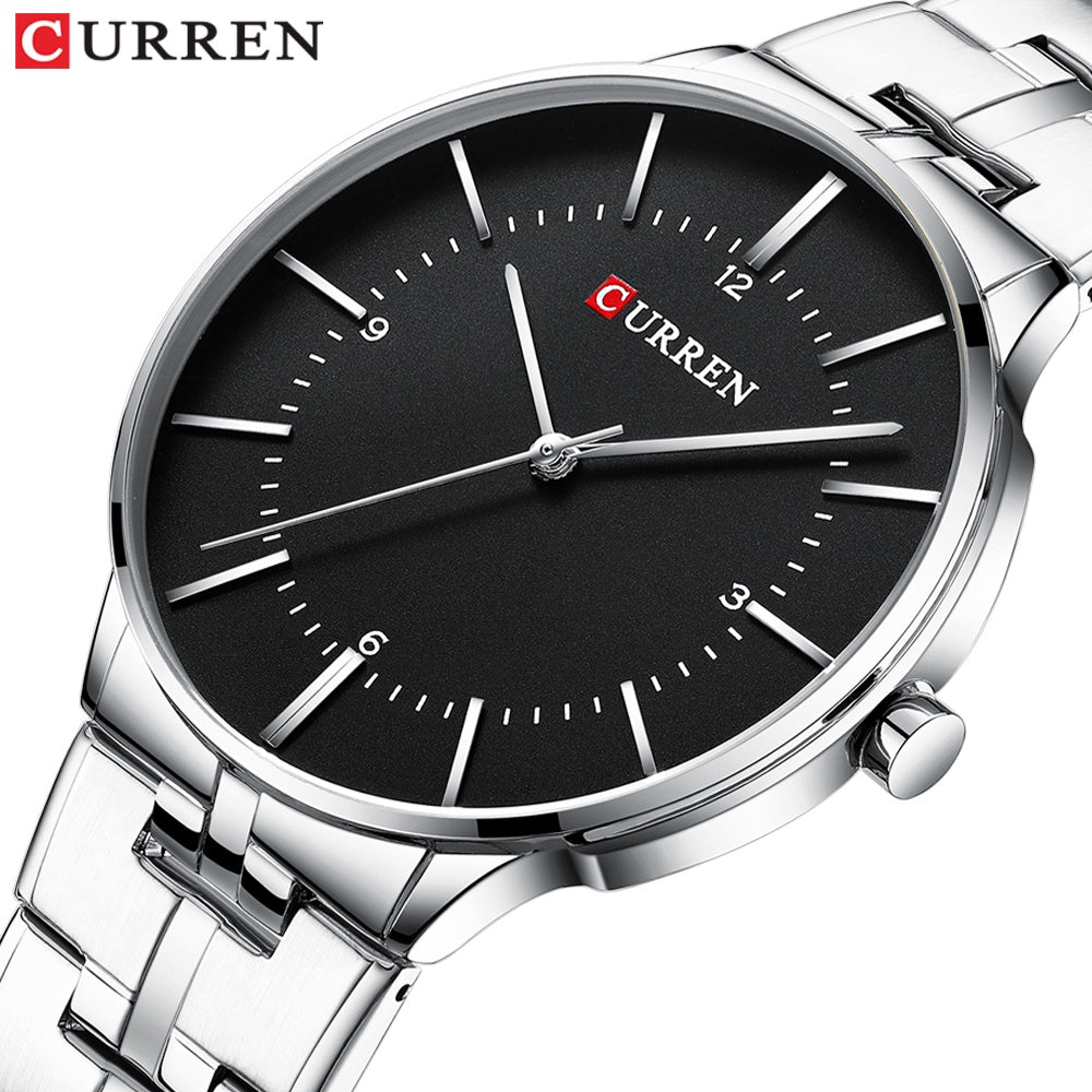 CURREN Men's Fashion Simple Casual Stainless Steel Quartz Waterproof Watch Without Box 8321 XS