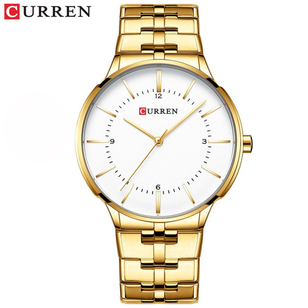 CURREN Men's Fashion Simple Casual Stainless Steel Quartz Waterproof Watch Without Box 8321 XS