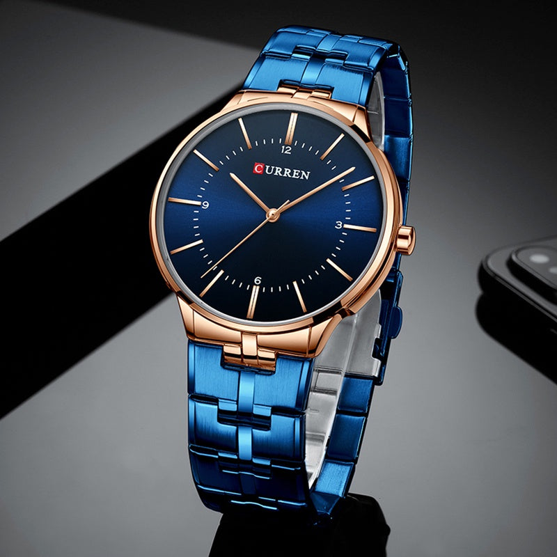 CURREN Men's Fashion Simple Casual Stainless Steel Quartz Waterproof Watch Without Box 8321 XS