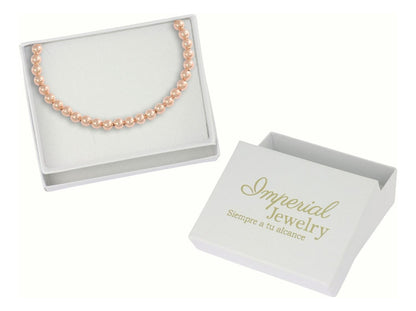 Pulsera De Bolitas De Plata 925 Con Chapa De Oro Rosa