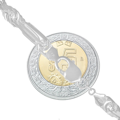 925 Silver Torsal Figaro Chain 3x1 Gauge 7.5mm