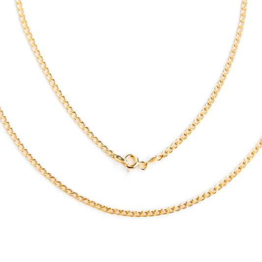 14k Italian Chain, Cuban Style, 2mm Gauge, 55cm