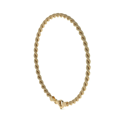 Pulsera de Oro 10K Estilo Torsal Italiano | Brazalete Elegante de 3.8mm
