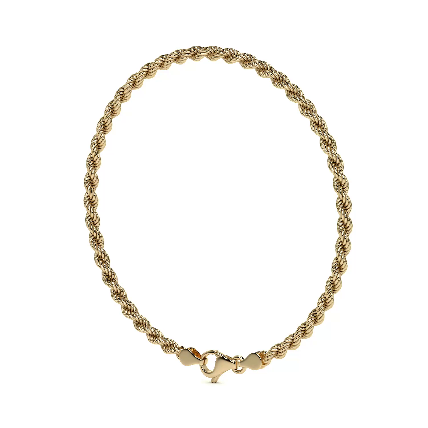 10K Gold Bracelet for Men, Italian Twisted Style | Elegant Men's Bangle