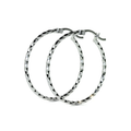925 Sterling Silver Diamond Hoop Earrings for Women with Confetti