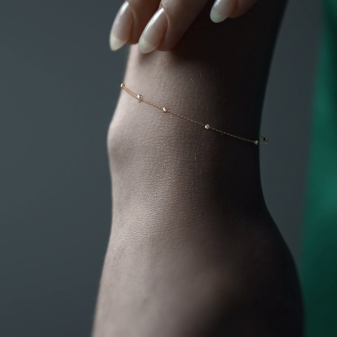 Viviana 14k Gold Slave Bracelet, 24cm, with 2.5mm Ball