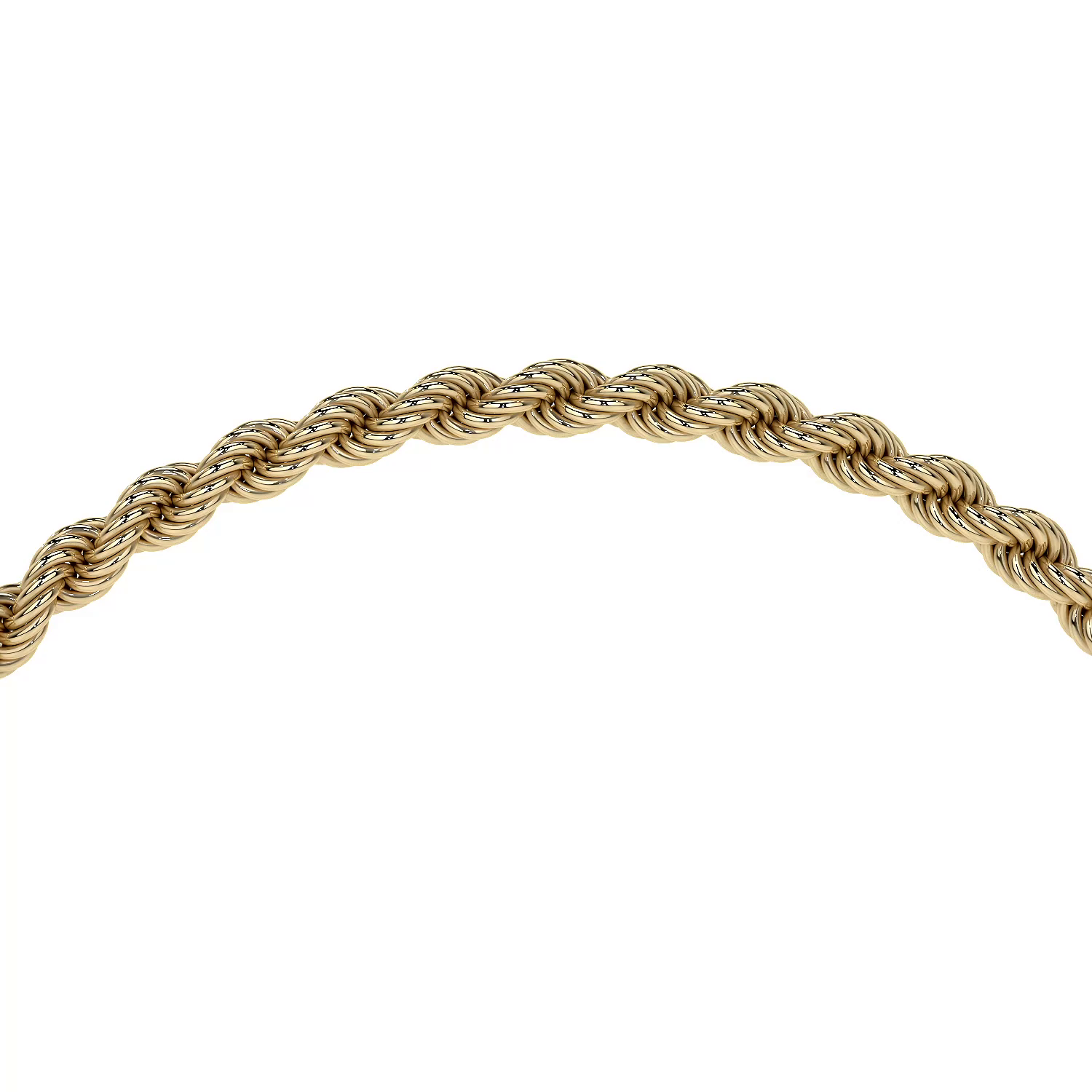 10K Gold Bracelet for Men, Italian Twisted Style | Elegant Men's Bangle