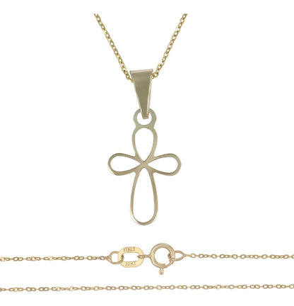 Collar Para Mujer De Oro De 10k De Cruz