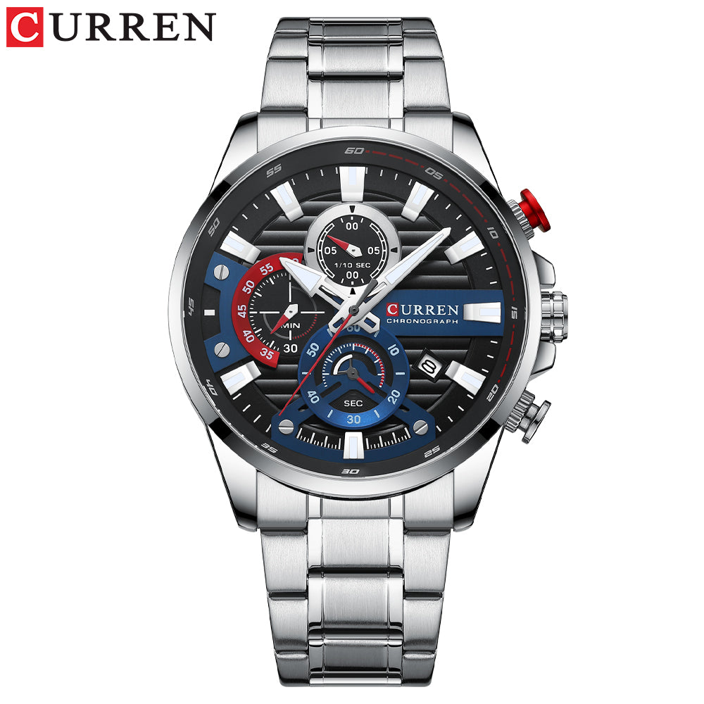 Original CURREN Men's Watch New Fashion Casual Business Retro Military Sports Stainless Steel Quartz Waterproof 8415 x