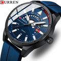 CURREN Relojes Para Hombre Marca Original Cuero De Goma Moda Casual Negocios Deportes Cuarzo Impermeable 8421 X