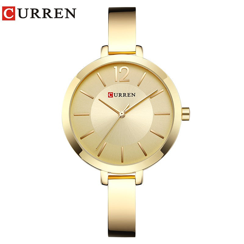 Curren Women's Waterproof Quartz Watch with Stainless Steel Strap, Simple and Casual/Gift 9012 xs