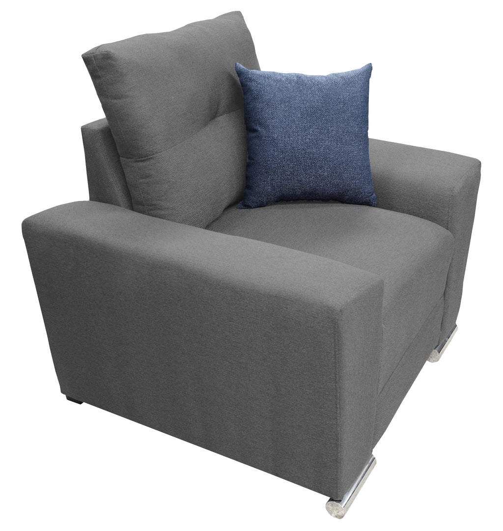 Sala Modular 3-2-1 El Bazar Store Suecia Gris Oxford, Sofa, Love seat y sillon