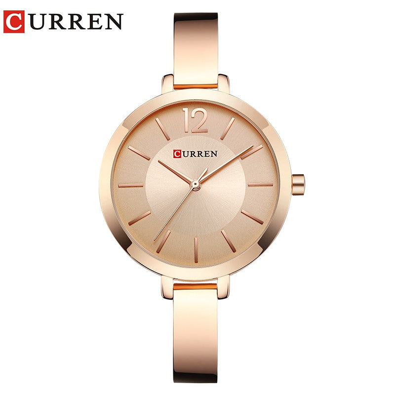 Curren Women's Waterproof Quartz Watch with Stainless Steel Strap, Simple and Casual/Gift 9012 xs
