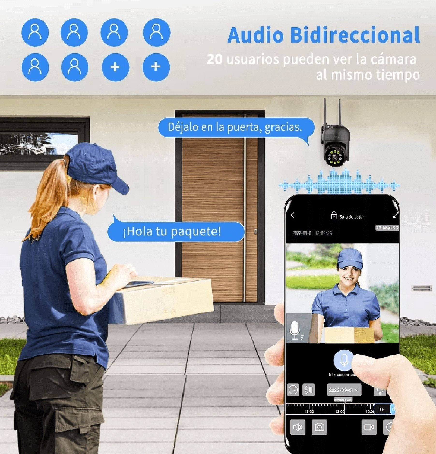 BLOOSOM 5G WiFi 1080p Outdoor Security Camera - Black