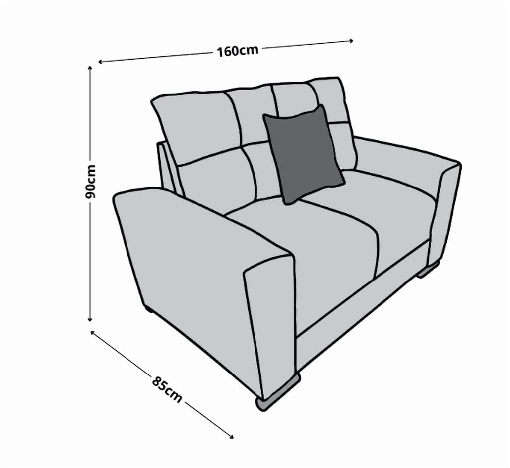 Sala Modular 3-2-1 El Bazar Store Suecia Gris Oxford, Sofa, Love seat y sillon