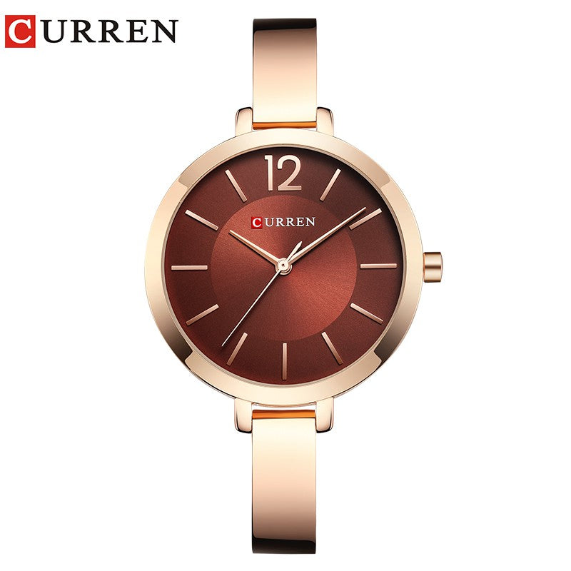 Curren Women's Waterproof Quartz Watch with Stainless Steel Strap, Simple and Casual/Gift 9012 xs