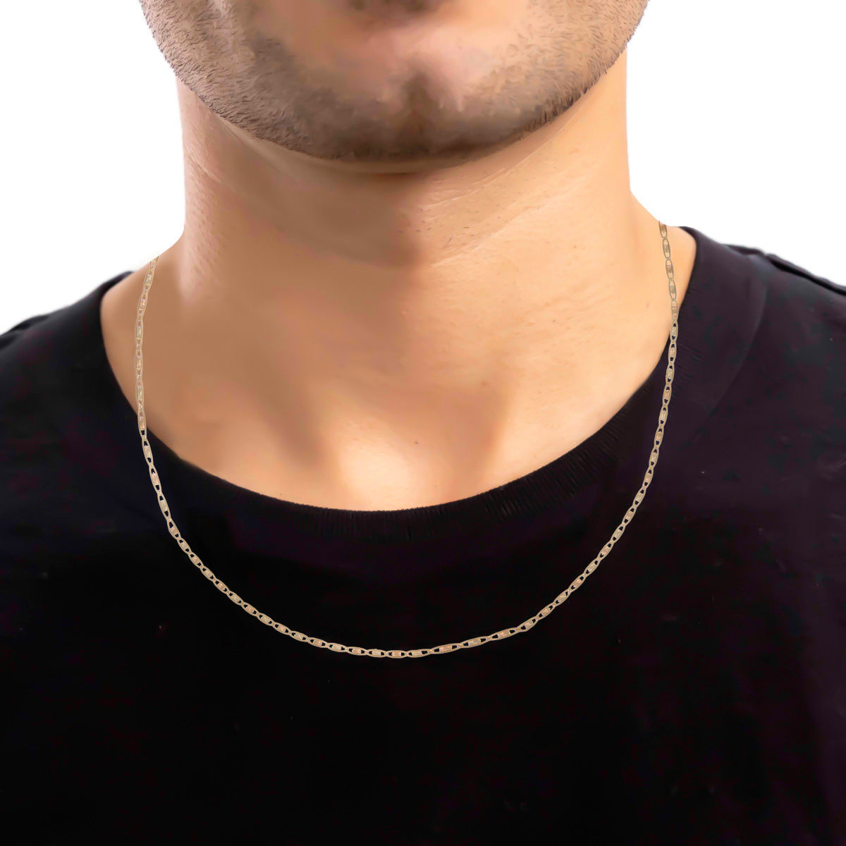 Italian 14k Gold Valentino Chain, Gauge 2.6 Mm, 55cm
