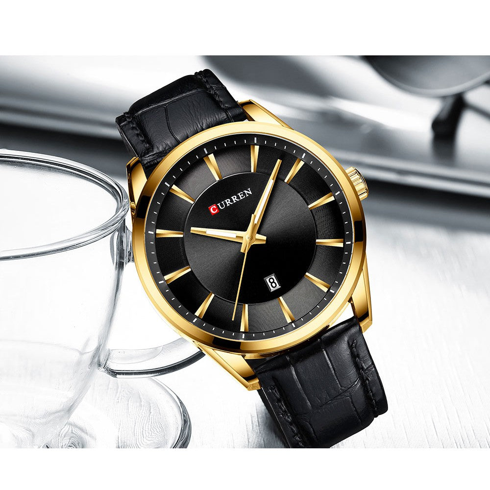 Curren Waterproof Quartz Watch Casual Business Leather Strap 8365 X