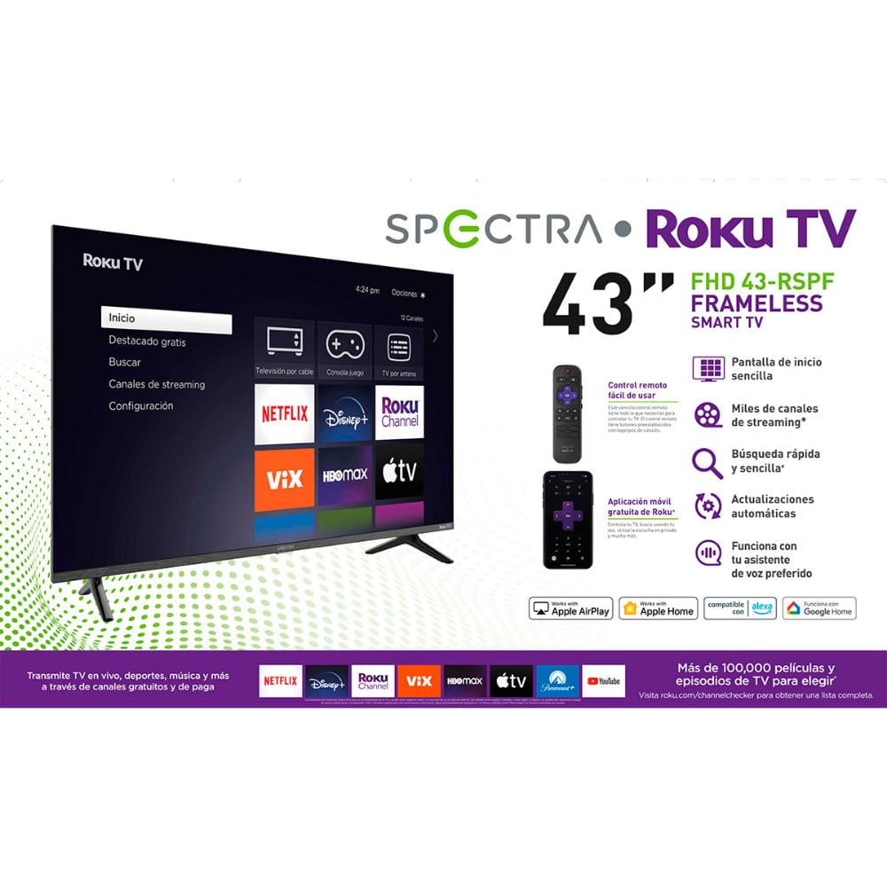 TV 43 Pulgadas Smart TV 43-RSPF Roku TV Led Full HD