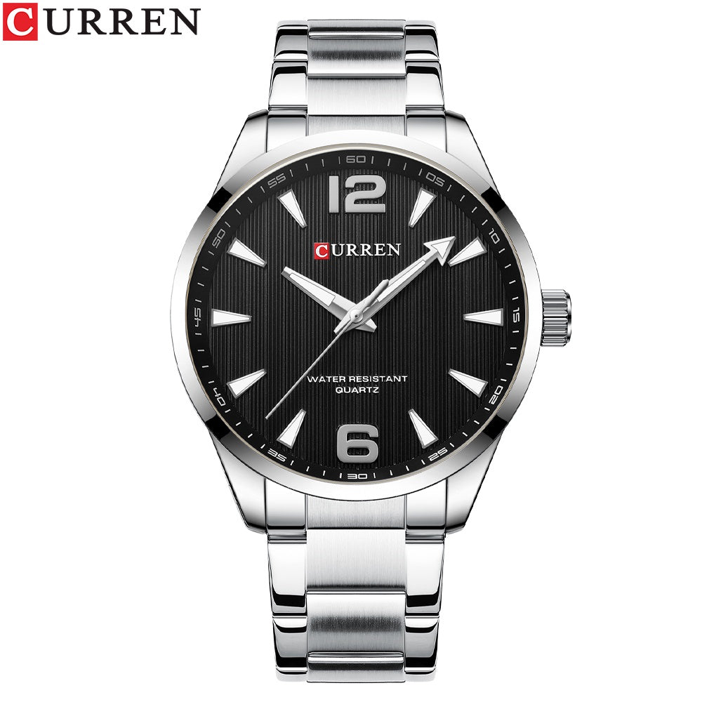 CURREN Men's Watch Original Brand Luminous Hand New Fashion Simple Business Casual Stainless Steel Quartz Waterproof 8434 X