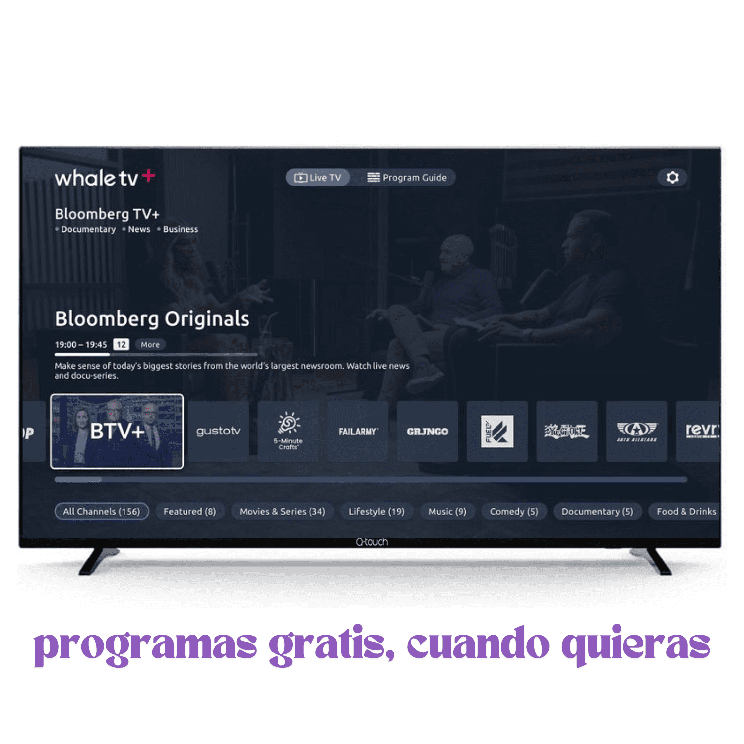 Q-touch - 40 FHD LED Smart TV Screen Whale Os System Dolby Audio 60 HZ 3 HDMI 2 USB